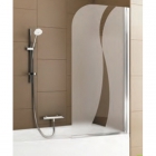 Шторка для ванны Aquaform Nazare 1 правая, профиль хром стекло twist 170-620102