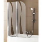 Шторка для ванны Aquaform Nazare 2 левая, профиль хром стекло twist 170-620103