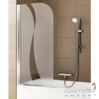 Шторка для ванны Aquaform Nazare 1 левая, профиль хром стекло twist 170-620101
