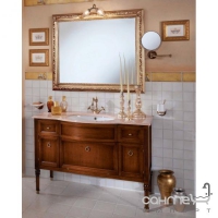 Зеркало для ванной комнаты Lineatre Loira 84002 сусальное серебро с отделкой сусальное золото