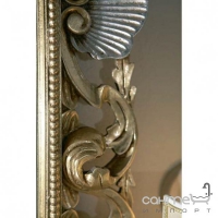 Дзеркало для ванної кімнати Lineatre Loira 78004 сусальне золото з обробкою срібло