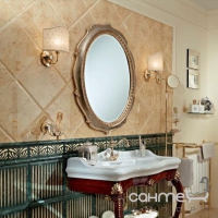 Зеркало для ванной комнаты Lineatre Hermitage 17006 патинированный, отделка сусальное золото