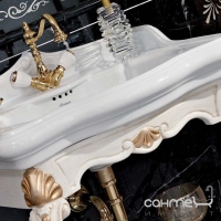 Комплект мебели для ванной комнаты Lineatre Hermitage 17/2 сусальное серебро
