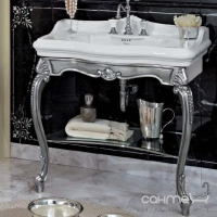 Комплект мебели для ванной комнаты Lineatre Hermitage 17/2 сусальное серебро