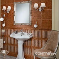 Прямокутне дзеркало для ванної кімнати Lineatre Lady 99312 сусальне срібло