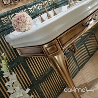 Комплект мебели для ванной комнаты Lineatre Lady 80/2 аллюминий, бронза