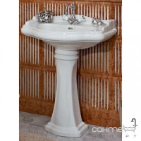 Комплект мебели для ванной комнаты Lineatre Lady 80/4 белая керамика, серебро
