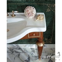 Комплект мебели для ванной комнаты Lineatre Londra 23/1 французский орех, сусальное золото