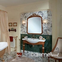 Комплект мебели для ванной комнаты Lineatre Londra 23/1 французский орех, сусальное золото