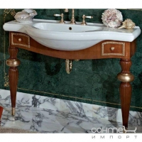 Комплект мебели для ванной комнаты Lineatre Londra 23/2 французский орех, сусальное золото