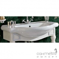 Комплект мебели для ванной комнаты Lineatre Londra 23/3 лакированный, патина серебро