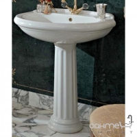 Комплект меблів для ванної кімнати Lineatre Londra 23/4 біла кераміка, золото
