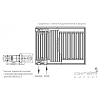 Стальной панельный радиатор Daylux тип 11 300hx500L (нижнее подключение)