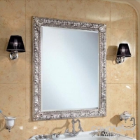Комплект меблів для ванної кімнати Lineatre Parigi 82/2 чорний блискучий, сусальне срібло