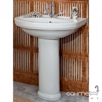 Комплект мебели для ванной комнаты Lineatre Parigi 82/3 белая керамика, серебро