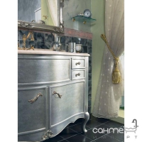Комплект мебели для ванной комнаты Lineatre Gold 63/1 сусальное серебро