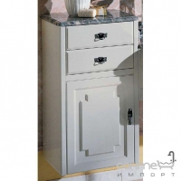 Комплект мебели для ванной комнаты Lineatre Silver 27/A1 лакированный белый