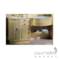 Комплект мебели для ванной комнаты Lineatre Silver 27/A6 лакированный белый