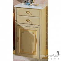 Комплект мебели для ванной комнаты Lineatre Silver 27/B7 лакированный антико