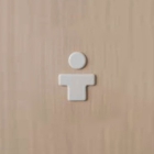 Иконка керамическая на дверь ванной комнаты Artceram You & Me M YUA001 01; 00