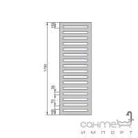 Комбінований сушка для рушників Zehnder Metropolitan 600x1750 MEPM-180-060/ID білий