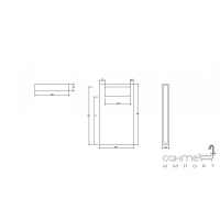 Раковина пристенная GSG Box BXLACOL60BW (цветной)