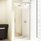 Односекційні розсувні двері з нерухомим сегментом Huppe Design elegance 8E0201 (Кріплення праворуч)