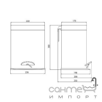 Урна для сміття підлогова Emco System 2 3553 000 04