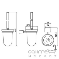 Стійка з туалетною щіткою Emco Logo 2 3015 001 01