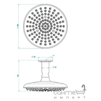 Верхний душ с защитой от известковых отложений THG Lalique A2G.910PR.A02 Хром полированный 