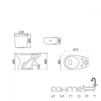 Унитаз компакт Colombo Славута R, косой слив S17990100
