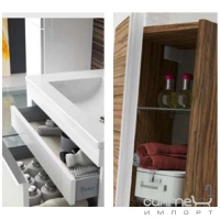 Комплект меблів для ванної кімнати Salgar Hermes Matt Grey 1200