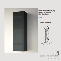 Комплект меблів для ванної кімнати Salgar Versus Anthracite Grey 1000