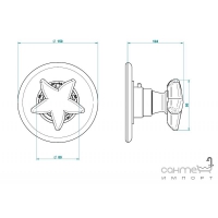 Зовнішній комплект для термостатичного змішувача для душу THG Lalique Oceania A2C.15EN16EM.A02 Хром полірований
