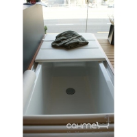 Акриловая ванна прямоугольная 186х86 встраиваемая с одним наклоном для спины Duravit Sundeck 70012500