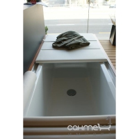 Розкладна кришка-кушетка з оббивкою для ванни 700126, 700128 Duravit Sundeck 790848 біла