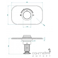 Внешний комплект к термостатическому смесителю для душа THG Lalique Perle A2I.5100B.A02 Хром полированный 