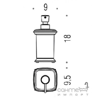 Дозатор для жидкого мыла, хром Colombo Portofino B9326