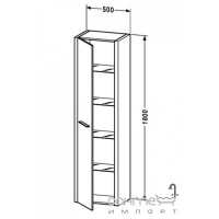 Пенал високий 180х50 петлі праворуч, 1 дверцята Duravit 2nd floor 2F 9156R6767 палісандр