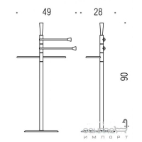 Стійка для ванни з трьома тримачами рушників Colombo Isole B9403
