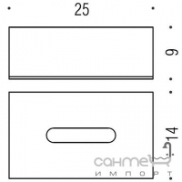 Контейнер для бумажных салфеток, черный Colombo Black&White B9203