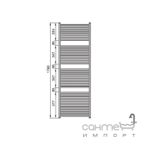 Водяной полотенцесушитель Zehnder Toga Retrofit 600x1760 TG-180-060-50-L белый левосторонний