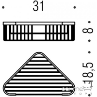 Полочка-решётка угловая Colombo Complementi B9613