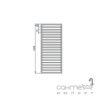 Водяний сушка для рушників Zehnder Quaro 450x1403 QAI-140-045 нержавіюча сталь