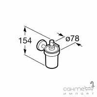 Настенный дозатор для мыла (может быть установлен с помощью винтов или клея) Roca Twin A816703001 Хром