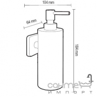 Настенный дозатор для мыла (может быть установлен с помощью винтов или клея) Roca Victoria A816677001 Хром