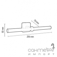 Двойной держатель для туалетной бумаги (может быть установлен с помощью винтов или клея) Roca Victoria A816664001 Хром