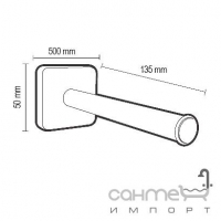 Тримач для туалетного паперу (можна бути встановлений за допомогою гвинтів або клею) Roca Victoria A816665001 Хром