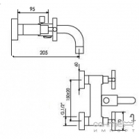 Змішувач для ванни Giulini G G3-G4 F7*01/SD