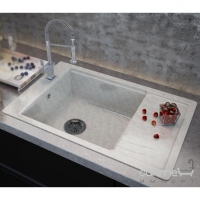 Кухонна мийка Moko Firenze Premium, чаша зліва + обробна дошка